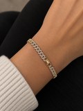 ✨ Bracciale Cuban Dorato Pavé – Eleganza e Luminosità acciaio inossidabile
