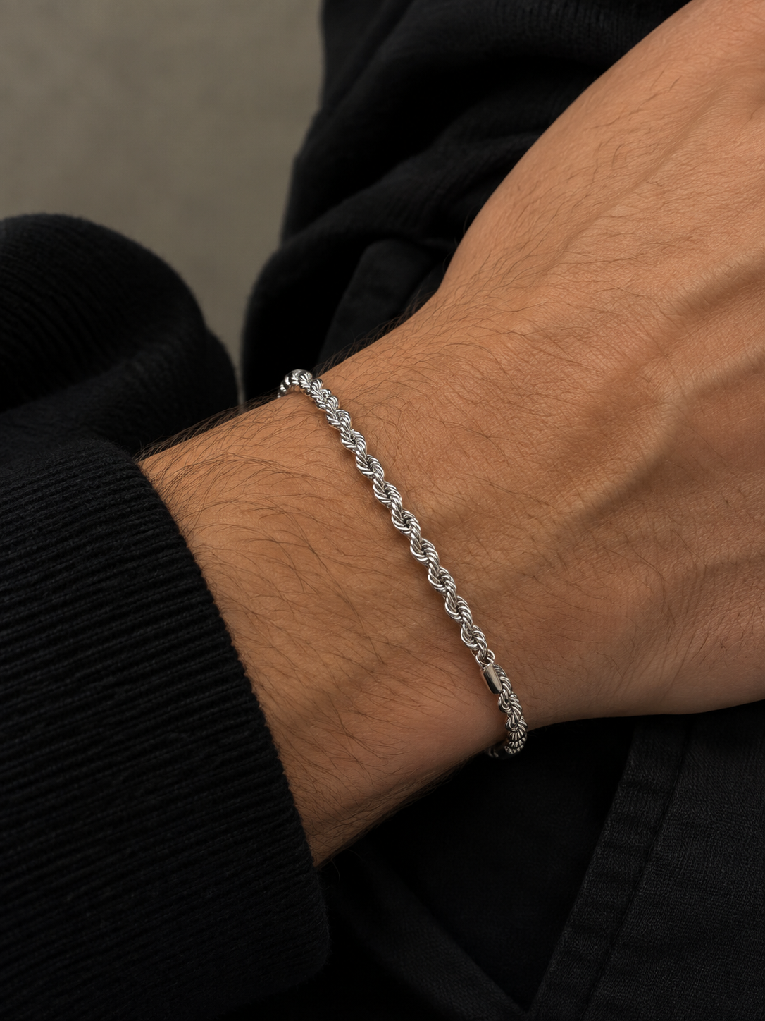 Bracciale Intrecciato Color Argento acciaio inossidabile